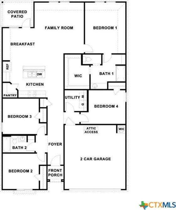 1029 Village Run, Seguin, TX 78155 - floor plan / room layout