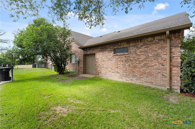 exterior space featuring a garage