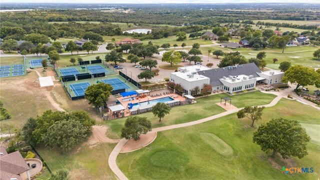 4512 Sunflower Ln, Temple, TX 76502 - aerial view of a local golf course and a pool area