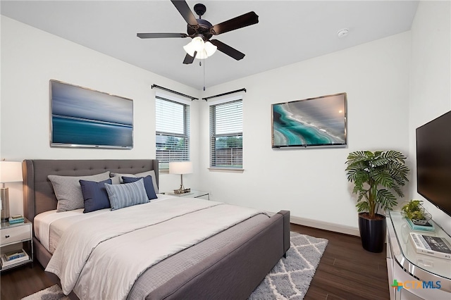 8235 Shining Elk, Garden Ridge, TX 78266 - bedroom with wood finished floors and a ceiling fan