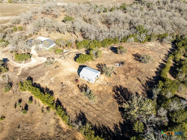 bird's eye view featuring a rural view