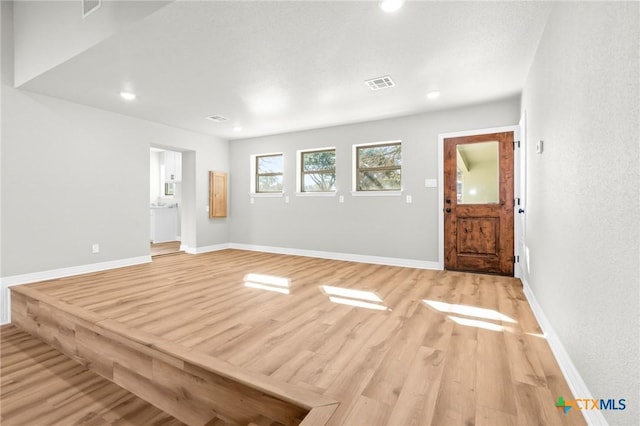 interior space featuring light hardwood / wood-style floors