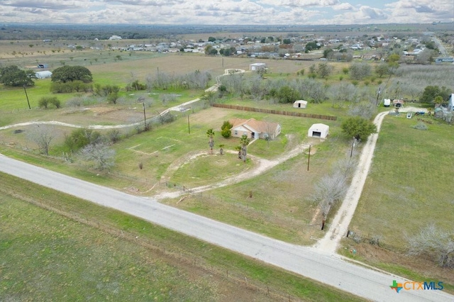 drone / aerial view featuring a rural view