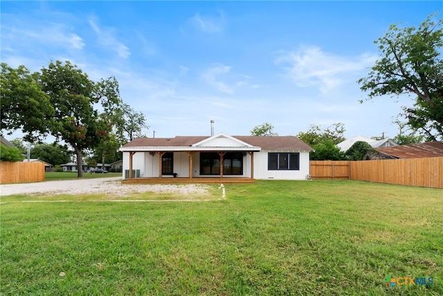 456 Magazine Ave, New Braunfels, TX 78130 - back of property with gravel driveway