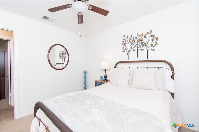 2210 Buckskin Trl, Temple, TX 76502 - bedroom featuring light carpet and ceiling fan