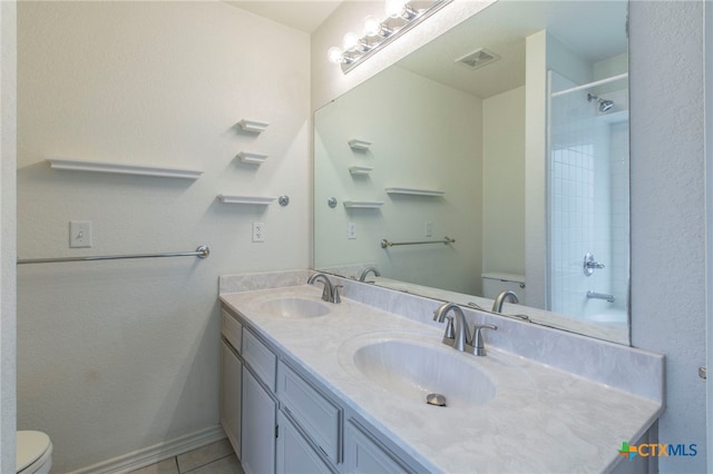 21 Artesian Dr, Belton, TX 76513 - full bathroom featuring double vanity and tile patterned floors