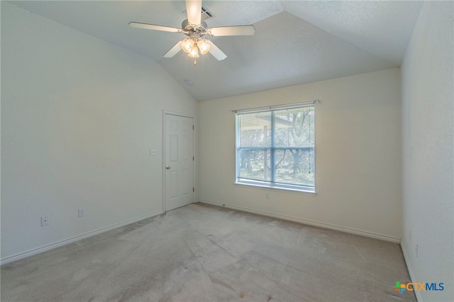 21 Artesian Dr, Belton, TX 76513 - unfurnished room with lofted ceiling, carpet flooring, and ceiling fan