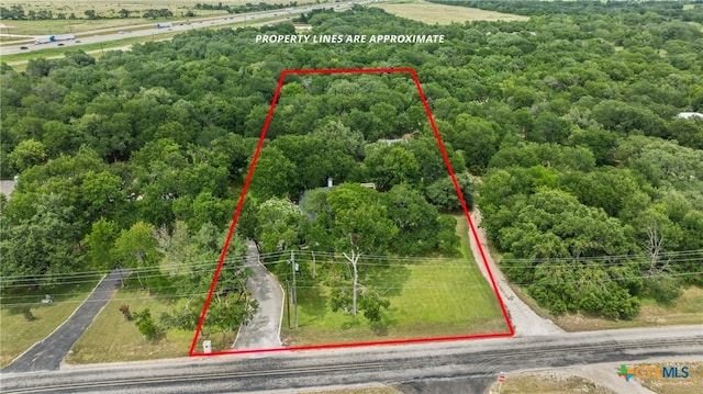 574 Rose Ln, Salado, TX 76571 - view of property location with property boundaries highlighted and a forest