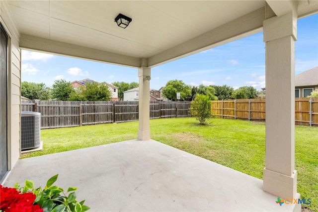 view of patio / terrace with central AC unit