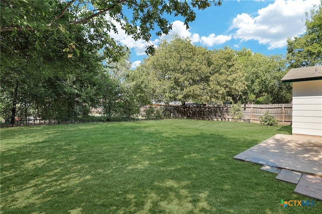 view of yard with a patio