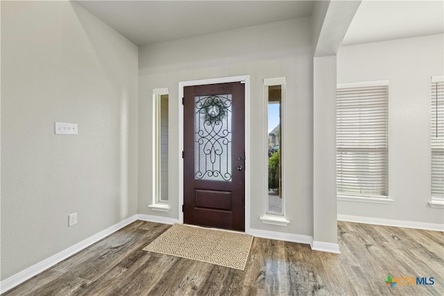 entryway featuring light hardwood / wood-style flooring