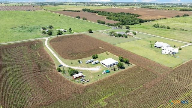 aerial view with a rural view