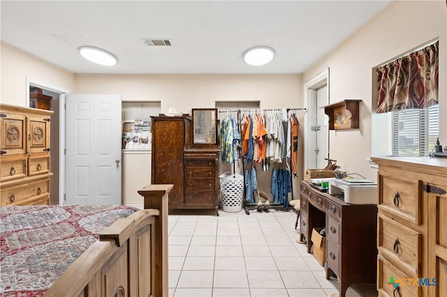 interior space with light tile patterned flooring