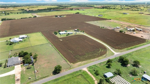 drone / aerial view with a rural view