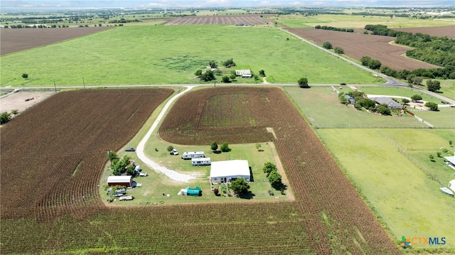 aerial view with a rural view