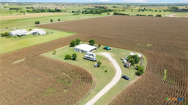 drone / aerial view featuring a rural view