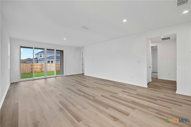 empty room featuring light wood-type flooring