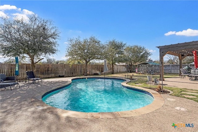 924 Queen Elizabeth Dr, Mcgregor, TX 76657 - view of pool featuring a patio, a fenced backyard, and a pergola