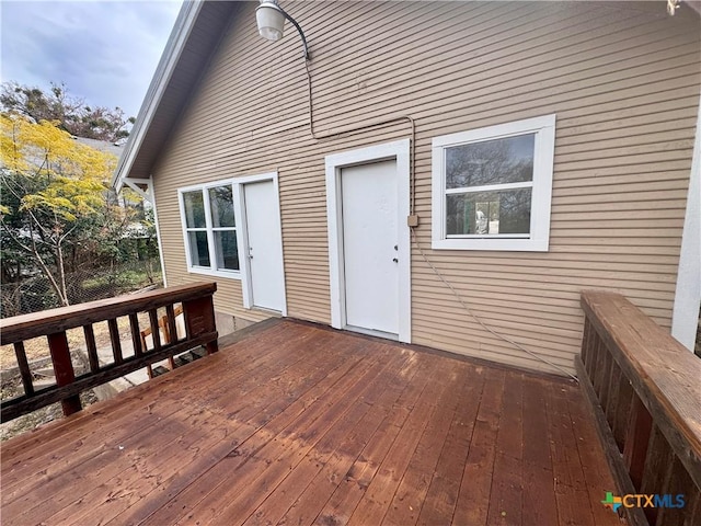 view of wooden deck