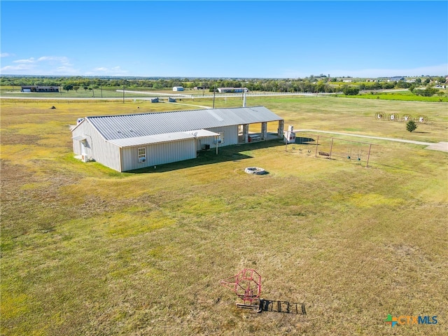 bird's eye view featuring a rural view