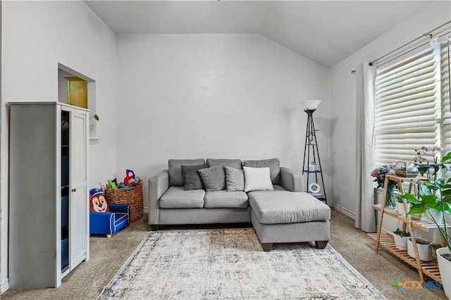 1104 S Terrace St, Temple, TX 76501 - living room with carpet and vaulted ceiling