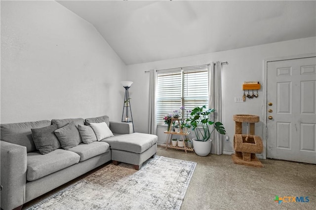 1104 S Terrace St, Temple, TX 76501 - living room with lofted ceiling and carpet