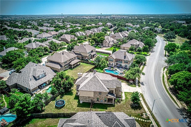 302 N Frontier Ln, Cedar Park, TX 78613 - aerial perspective of suburban area featuring a pool