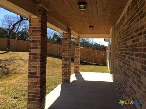 3317 Vineyard Trl, Harker Heights, TX 76548 - fenced backyard featuring a patio