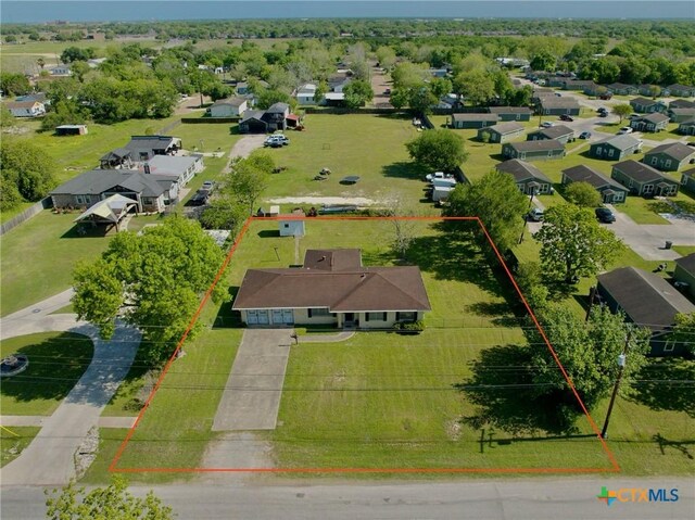 3502 E Juan Linn St, Victoria, TX 77901 - aerial view of residential area with property parcel outlined