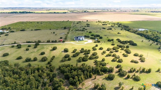 drone / aerial view featuring a rural view