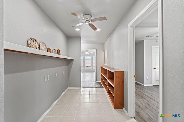 4504 Twin Oaks Cir, Killeen, TX 76542 - corridor with baseboards and light tile patterned flooring