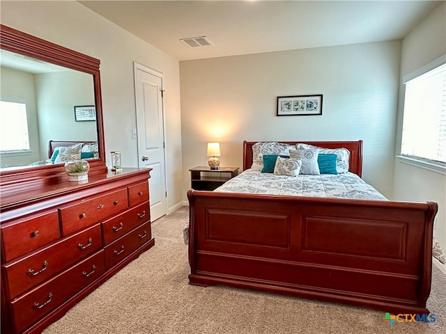 view of carpeted bedroom