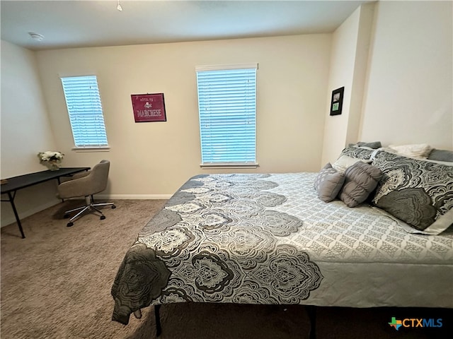 bedroom featuring carpet flooring