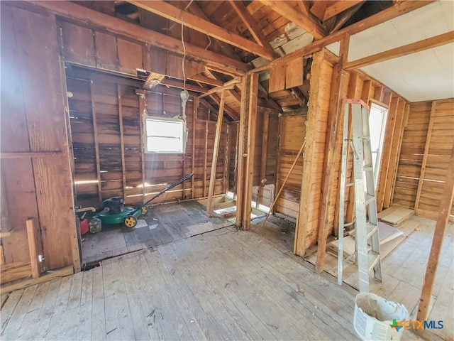 view of attic