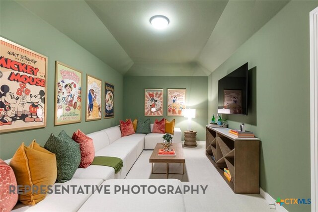 225 Dycus Bnd, Liberty Hill, TX 78642 - carpeted living area featuring baseboards