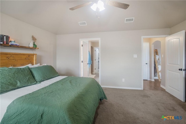 2520 Heartland Ave, Copperas Cove, TX 76522 - carpeted bedroom featuring baseboards and ceiling fan