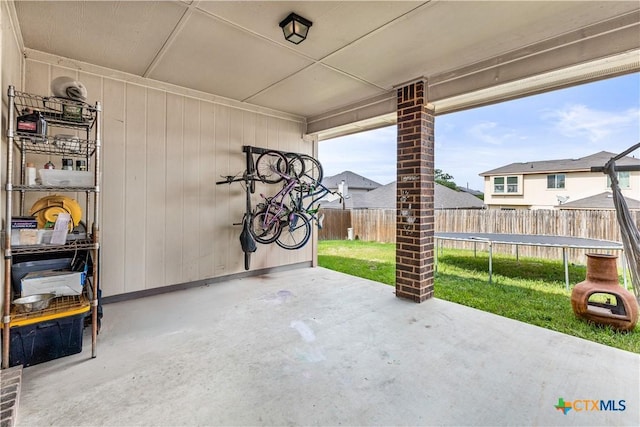 view of patio with a fenced backyard