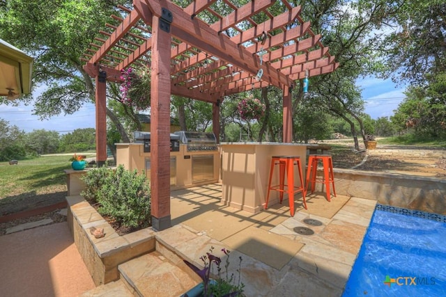 172 River Chase Dr, New Braunfels, TX 78132 - view of patio / terrace with a pergola
