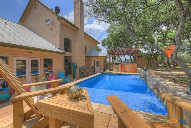 172 River Chase Dr, New Braunfels, TX 78132 - view of swimming pool with a pergola