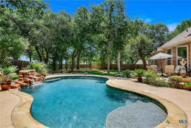1108 Celtic Cv, Round Rock, TX 78681 - view of pool featuring a fenced backyard and a patio