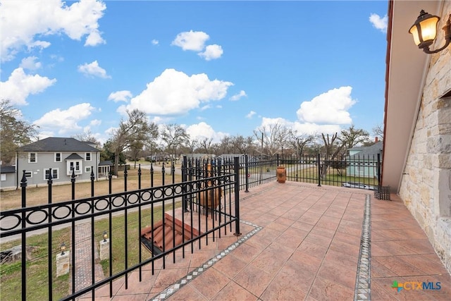 view of patio with fence