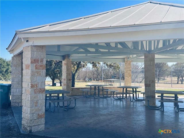 view of property's community with a gazebo