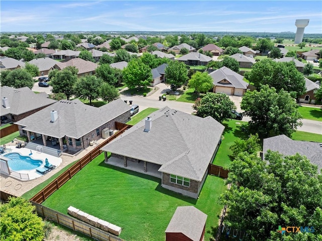 1722 Shadow Canyon Dr, Temple, TX 76502 - aerial view of residential area featuring a pool area