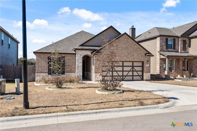 view of front facade with a garage