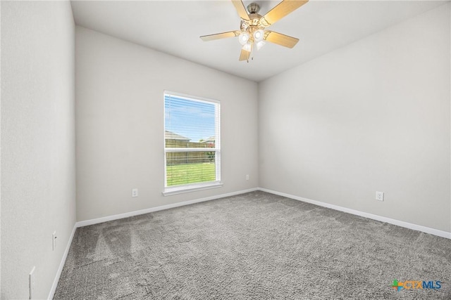1041 Lakeway Crossing Dr, Temple, TX 76502 - carpeted spare room featuring baseboards and ceiling fan