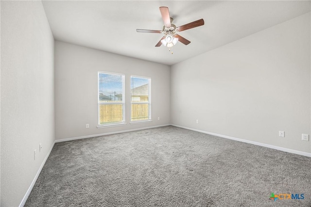 1041 Lakeway Crossing Dr, Temple, TX 76502 - spare room featuring carpet floors, ceiling fan, and baseboards
