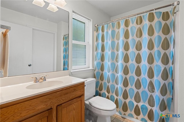 605 Aikman Dr, Troy, TX 76579 - bathroom with vanity, plenty of natural light, and curtained shower