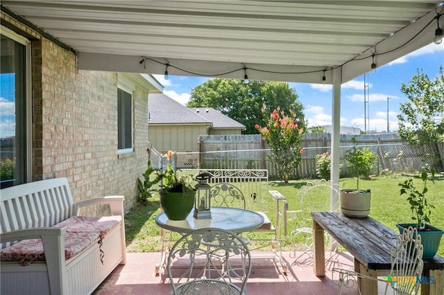 605 Aikman Dr, Troy, TX 76579 - fenced backyard with a patio area