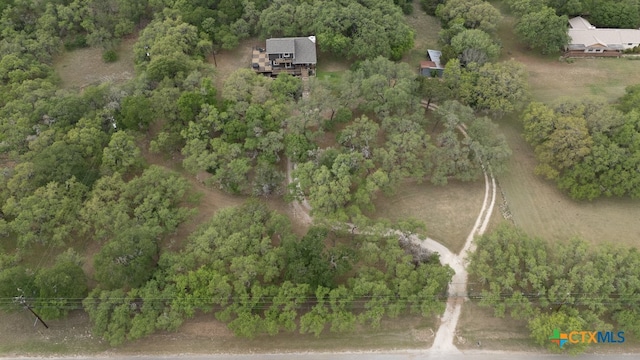 bird's eye view with a forest view