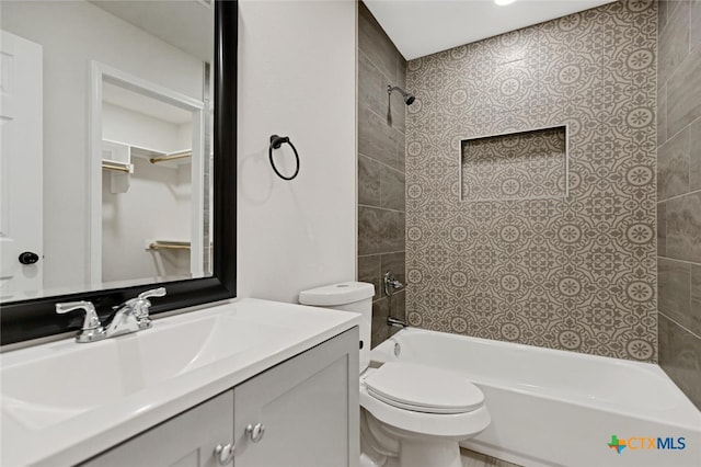 760 Lookout Dr, Canyon Lake, TX 78133 - bathroom with tub / shower combination and vanity